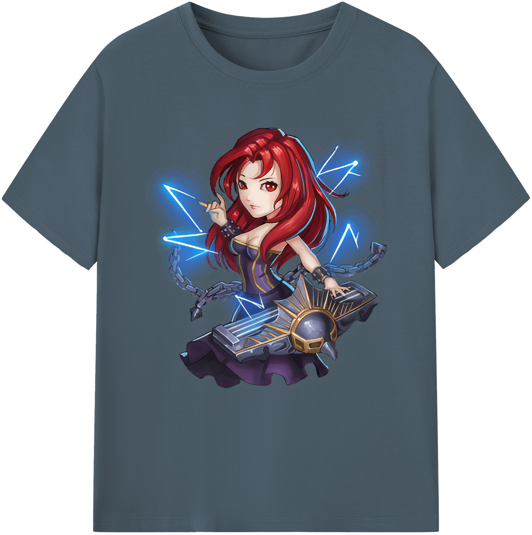 リーグ・オブ・レジェンド League of Legends LOL 綿100％半袖Tシャツ（フロントプリント）